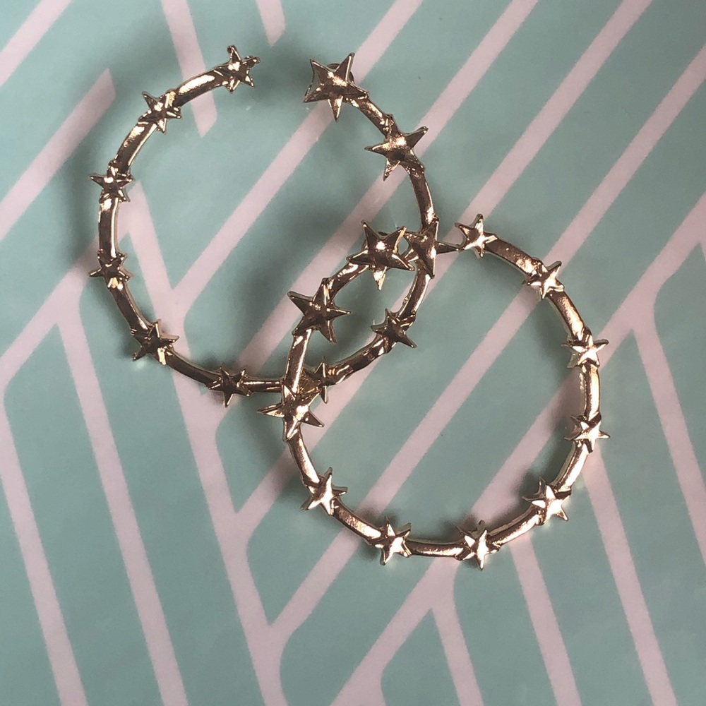 Star girl hoop earrings